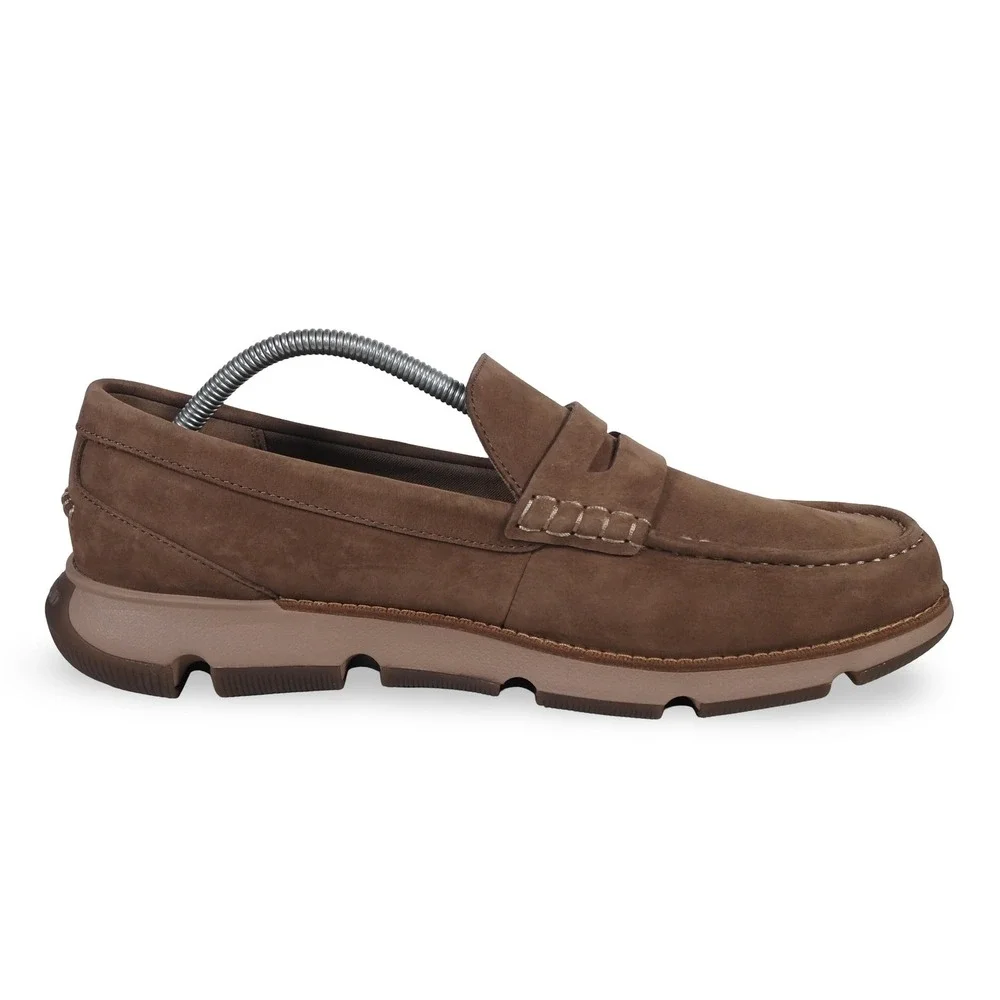 Cole Haan 4.ZeroGrand Nubuck Penny Loafers Mens 10.5M Brown C39546